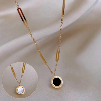 Roman Digital Wafer Necklace