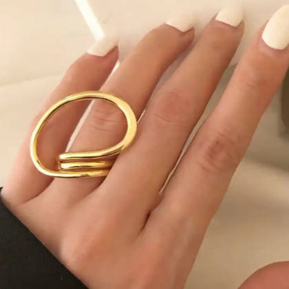 Stainless Steel Geometric Accessories Ring