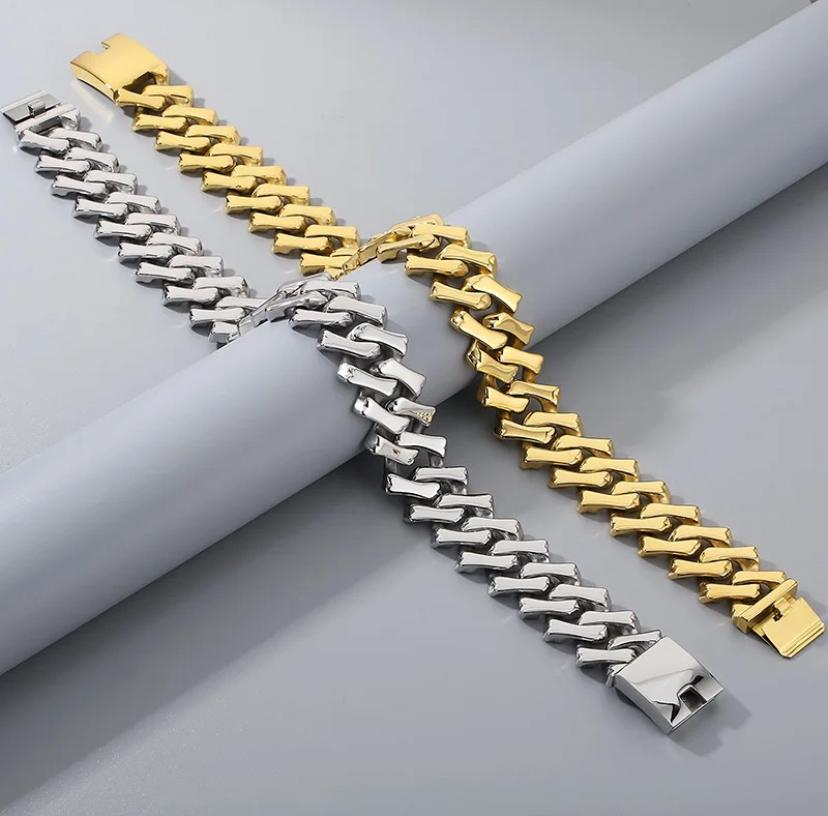 Diamond Shape 32mm Smooth Heavy Cuban Chain